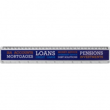 Logo trade promotional items picture of: Ellison 30 cm plastic insert ruler